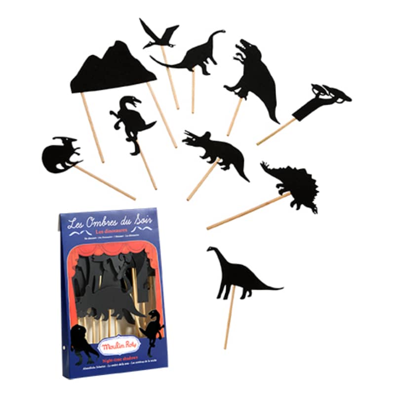 <h5>Description</h5>
<p>In the story telling collection, this recreational activity includes dinosaur theme cut-out shadows that you will bring to life by projecting onto a wall or behind a screen.<br>Your little one will develop his/her imagination through wonderful bedtime stories.</p>
<p>Order minimum requirement: 1 Display box with 9 units / price per unit  
 </p>
<h5>Specifications</h5>
<p><strong>Color</strong>: Black<br><strong>Recommended Age</strong>: 3+<br><strong>Material</strong>: Wood / Cardboard<br><strong>Size (inches)</strong>: L: 6 x W: 9<br><strong>Weight (lbs)</strong>: 0,15</p>
