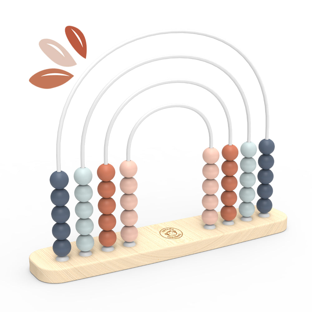 <h5>Description</h5>
<p>The colorful wooden beads abacus toy encourages your little one to develop hand-eye coordination, color differentiation and improve creativeness.<br>Attract toddler&#39;s attention by smoothly sliding the wooden beads back and forth on each line. They are easy to spin on the stainless steel guiding rods and grip for little fingers.<br>It is an early educational preschool toy that will thrill your little boy or girl.<br>This toy is crafted from sustainably sourced wood from FSC® certified forests. Presented in a beautiful gift box.  </p>
<h5>Specifications</h5>
<p><strong>Color</strong>: multicolor<br><strong>Recommended Age</strong>: 12+ months<br><strong>Material</strong>: wood<br><strong>Size (inches)</strong>: L: 13 x W: 3 x H: 9<br><strong>Weight (lbs)</strong>: 1,52<br><strong>Care instructions</strong>: Clean only with a damp cloth. Do not use detergents.</p>
