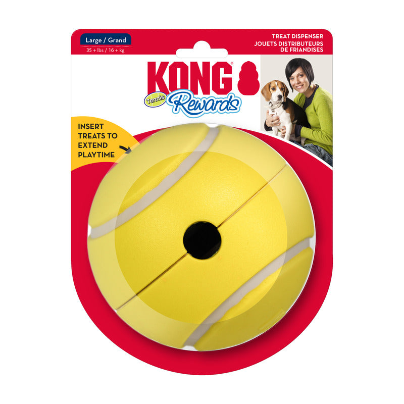 KONG Rewards Ball LARGE Bounce & Roll Treat Dispensing Dog Puzzle Toy 4.75