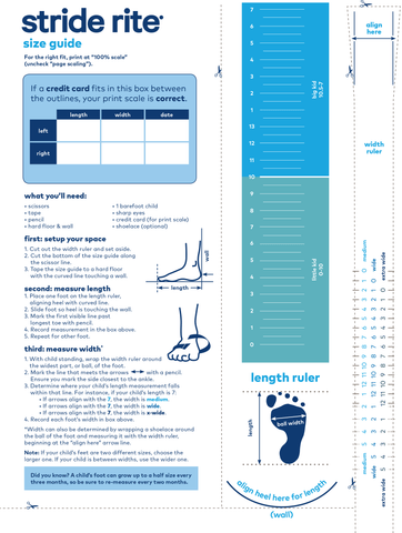 saucony size chart kids