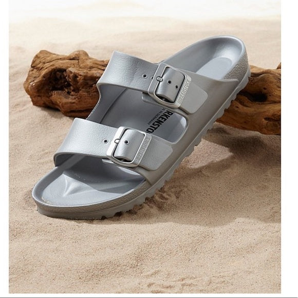 birkenstock arizona eva metallic silver