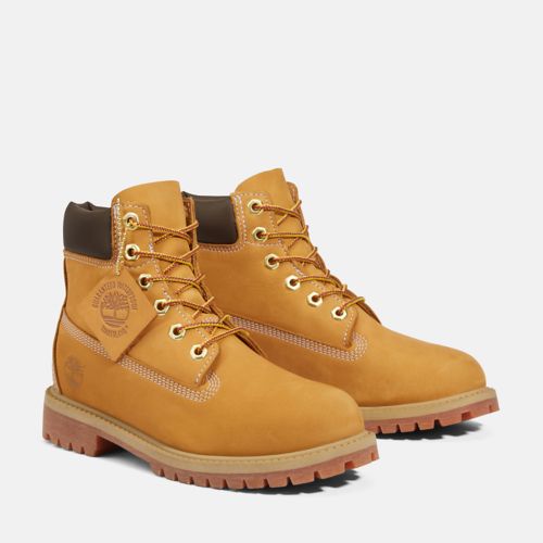 Timberland® Premium 6-inch Boots - Wheat Nubuck/Yellow – Tonka Shoe Box | Little Feet Childrens