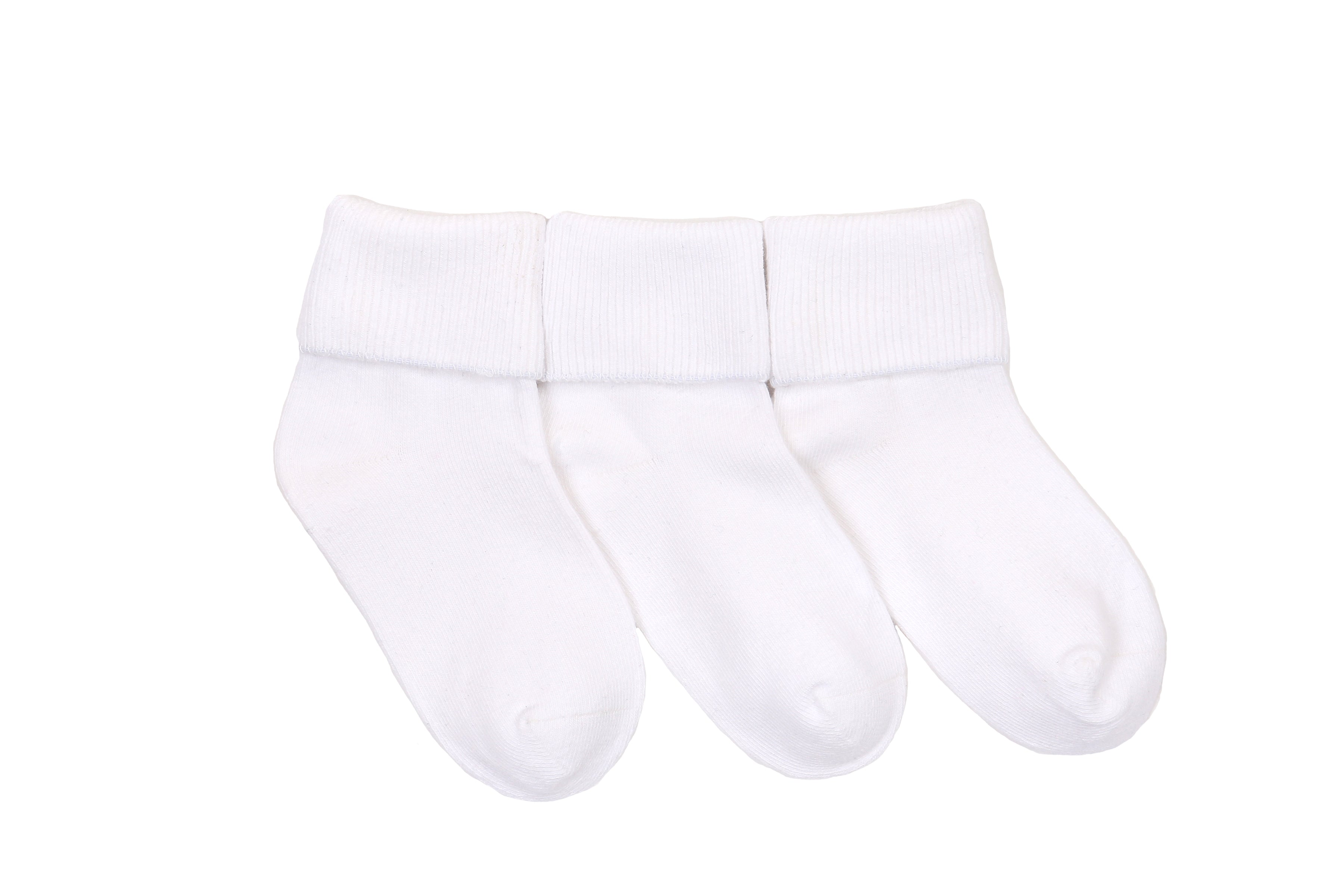 Stride Rite Girls 3-Pack Turncuff Socks 