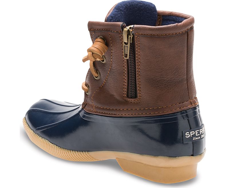 sperry saltwater duck boots brown