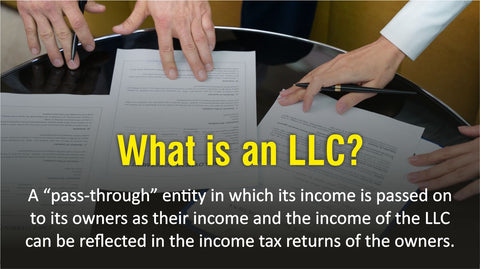 A “pass-through” entity in which its income is passed on to its owners as their income and the income of the LLC can be reflected in the income tax returns of the owners.