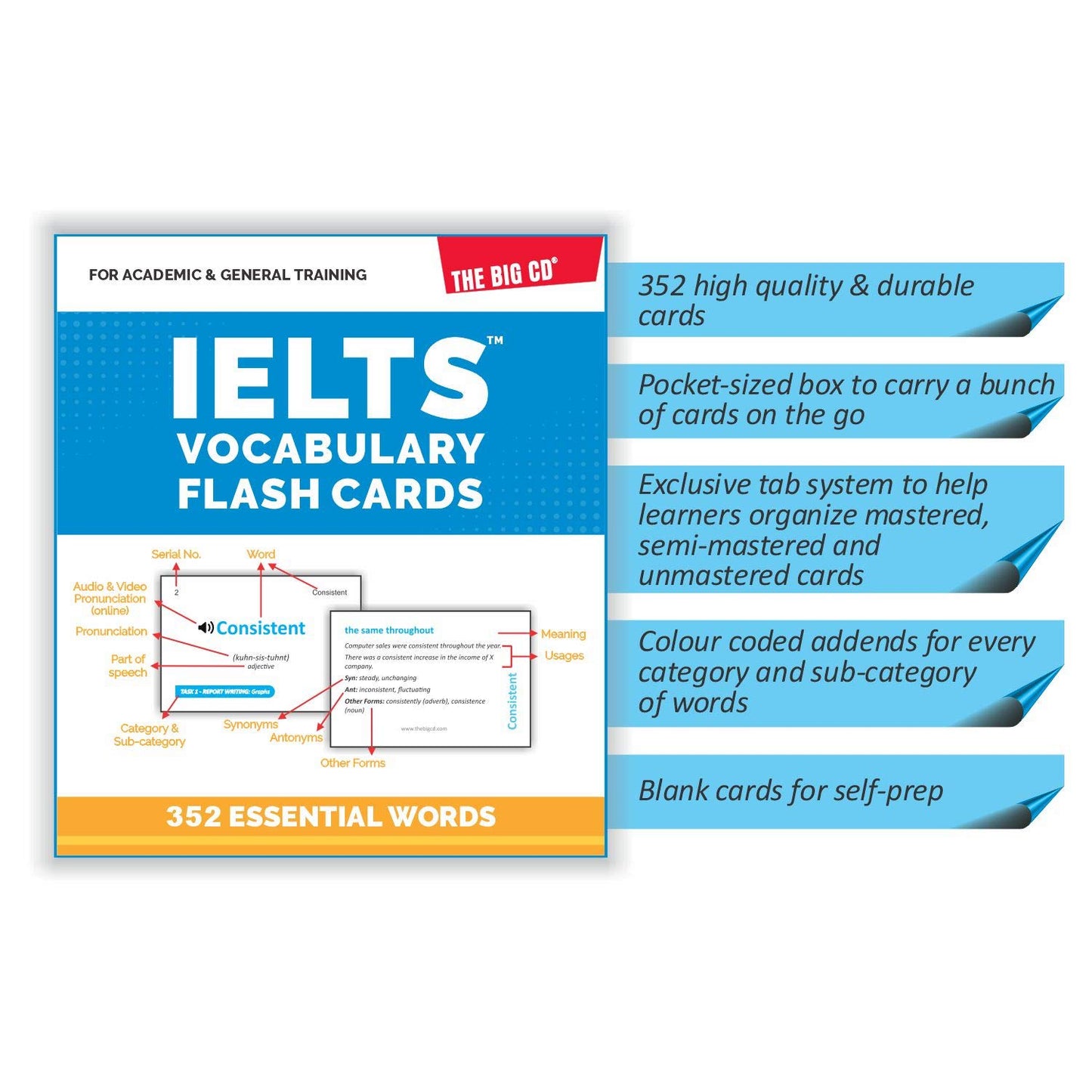 IELTS FLASH CARDS + GRE FLASH CARDS + 10 GRE Practice Tests - Test Prep Series - Vocabulary Flash Cards & GRE Practice Tests by THE BIG CD
