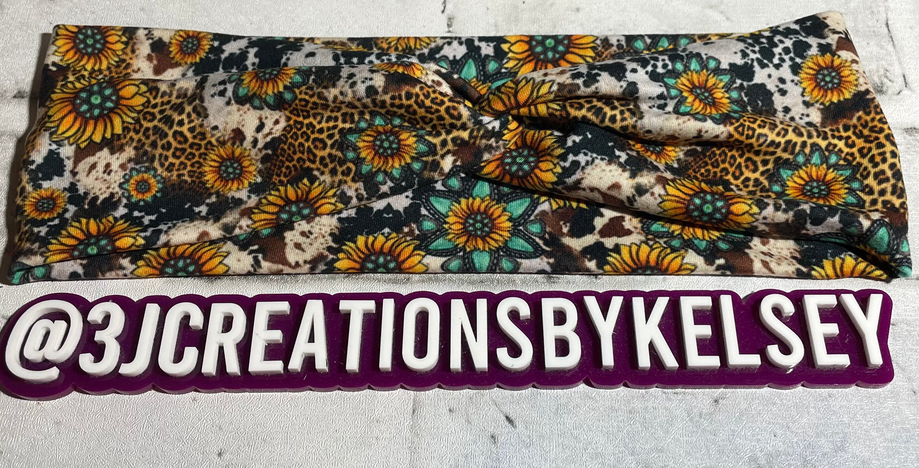 Sunflower turquoise headbands child🧡