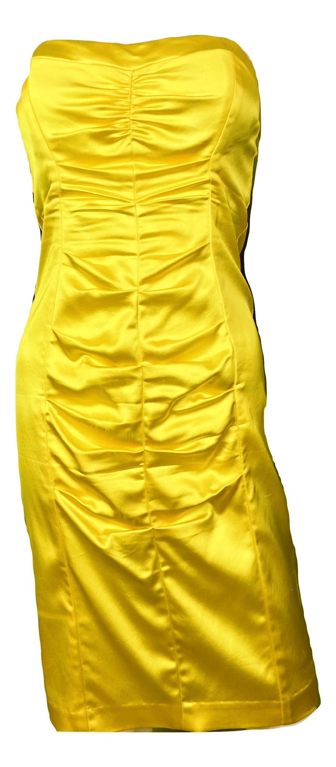 yellow stretch dress