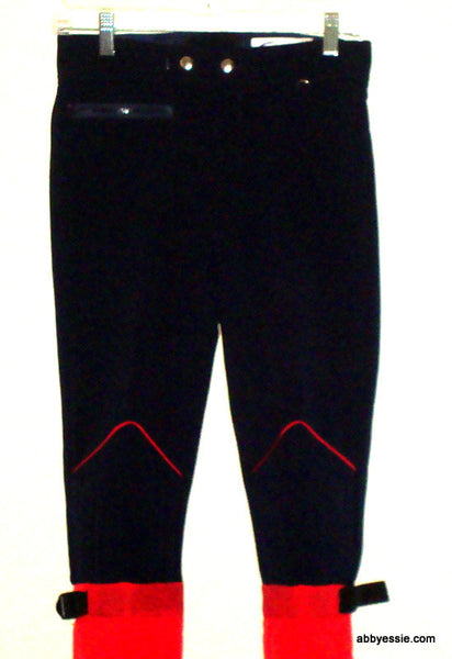 Vintage Subello Navy Blue Red Ski Pants James Bond 70s Swiss Size 28 S ...