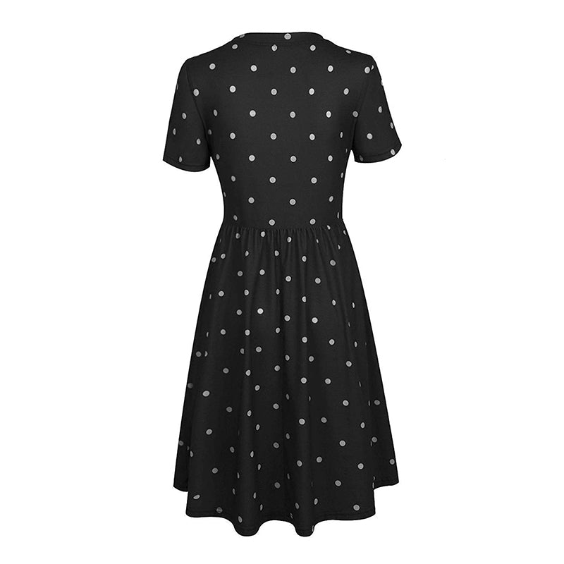 Maternity Layered Short Sleeve Dot Nursing Dresses – kapafamily