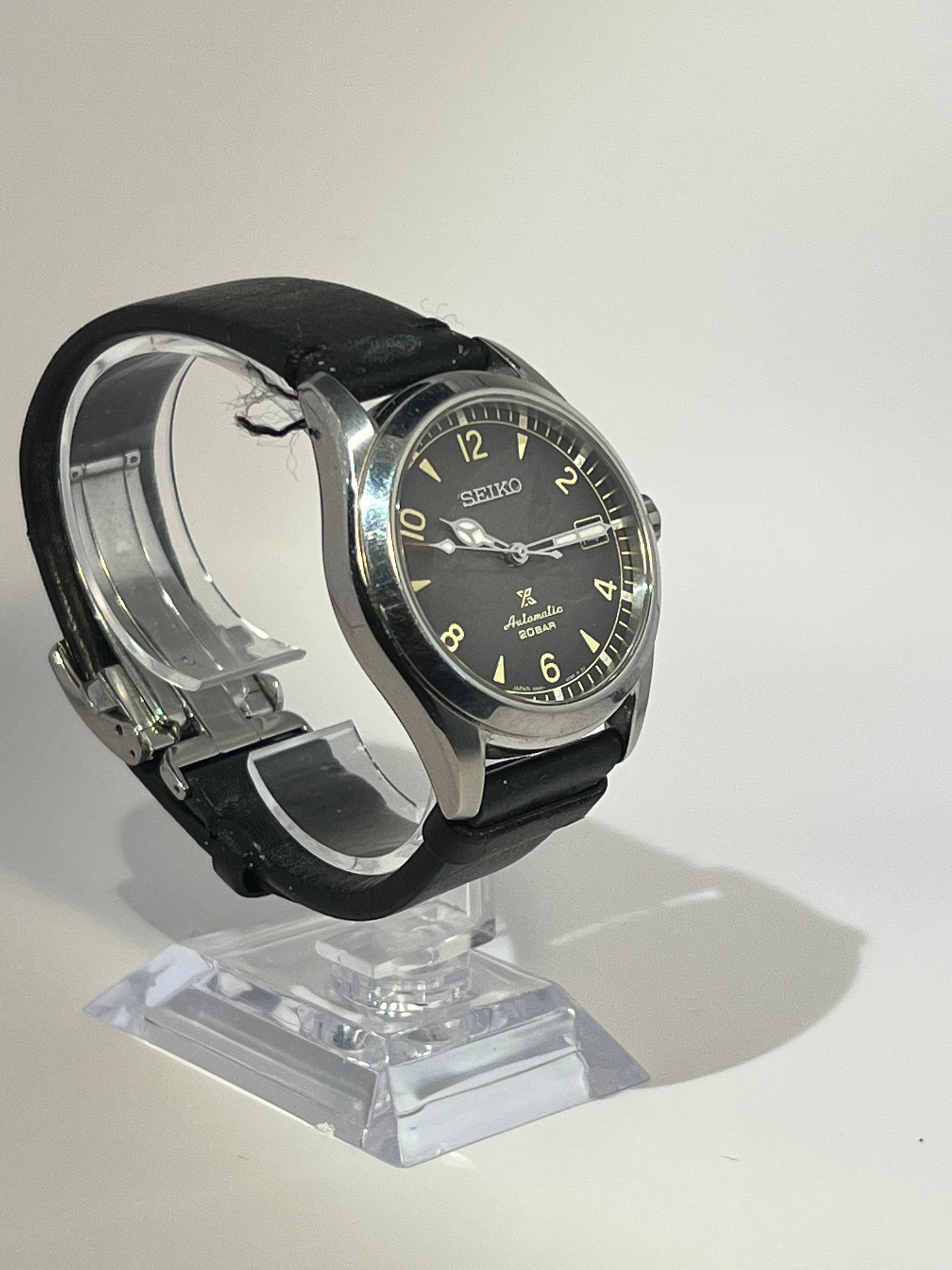 Seiko Prospex Alpinist SPB159 Black Dial 38mm Steel Leather Automatic –  Classic Watch Trader