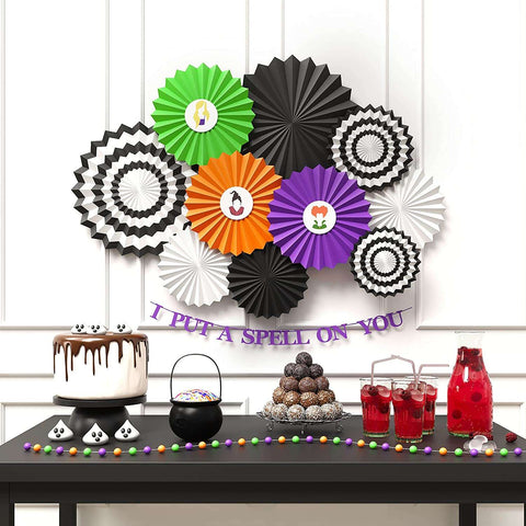 Halloween Paper Fan Decorations