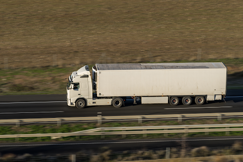 shipping truck on highway