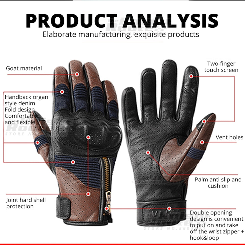 denim motorcycle gloves