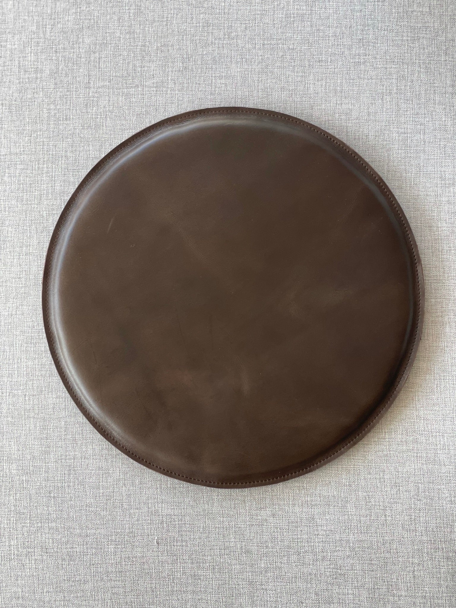 round leather chair pad