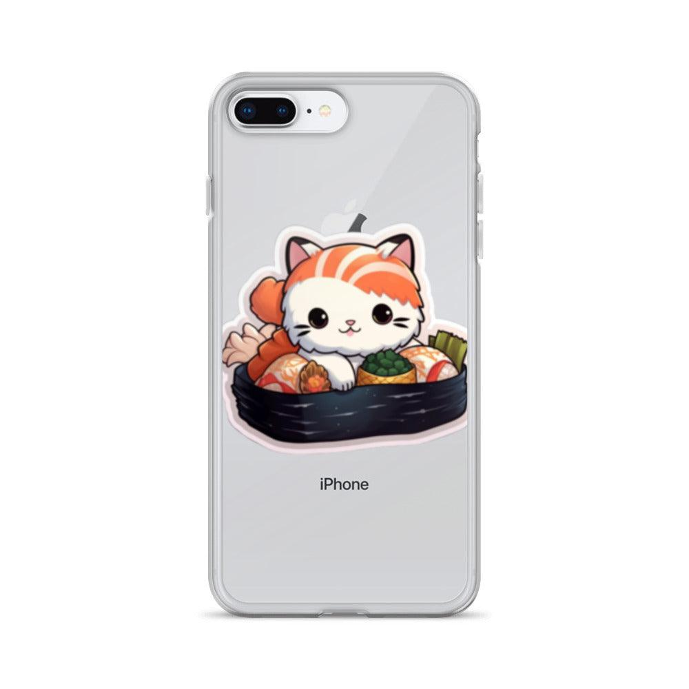 Salmon Sushi Kitty Clear Case for iPhone®