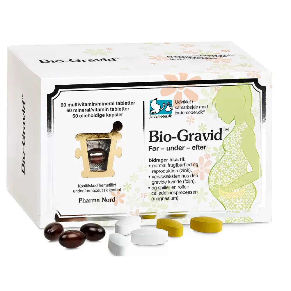 Billede af Pharma Nord Bio-Gravid - til før, under og efter graviditet. 3x60 tabletter hos Gravidtid.dk