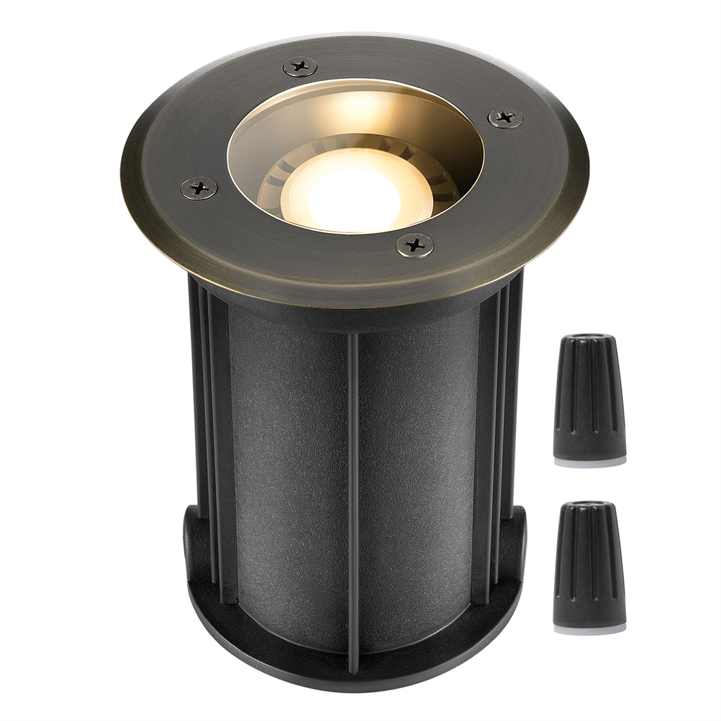 12V Low Voltage Brass In Ground Well Light Beacon Top - Gardenreet –  Gardenreet Lighting