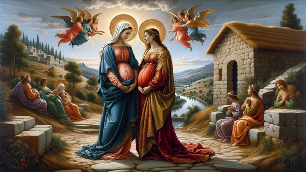 The Virgin Mary Visits Elizabeth in the Joyful Mysteries