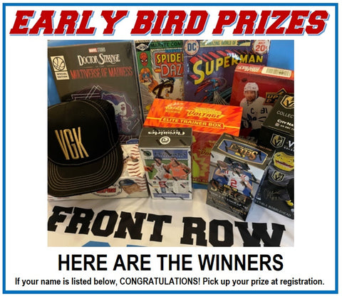 Front Row Card Show Prize Winners Las Vegas February 2023