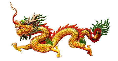 chinese dragon on white background