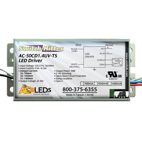 36V Dimmable LED Driver - Output Current 700-1400mA - Min/Max LEDWage 25-50W Driver Input 120-277V, AC-50CD1.4UV-TS BCT7_E8ZLB78