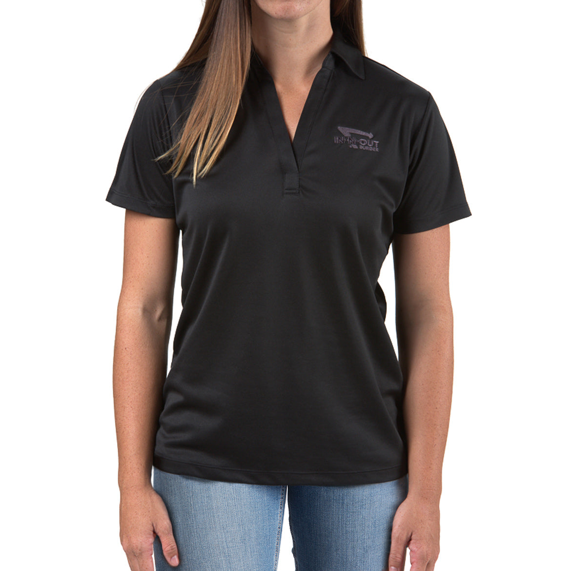 WOMENS BLACK POLO InNOut Burger Company Store
