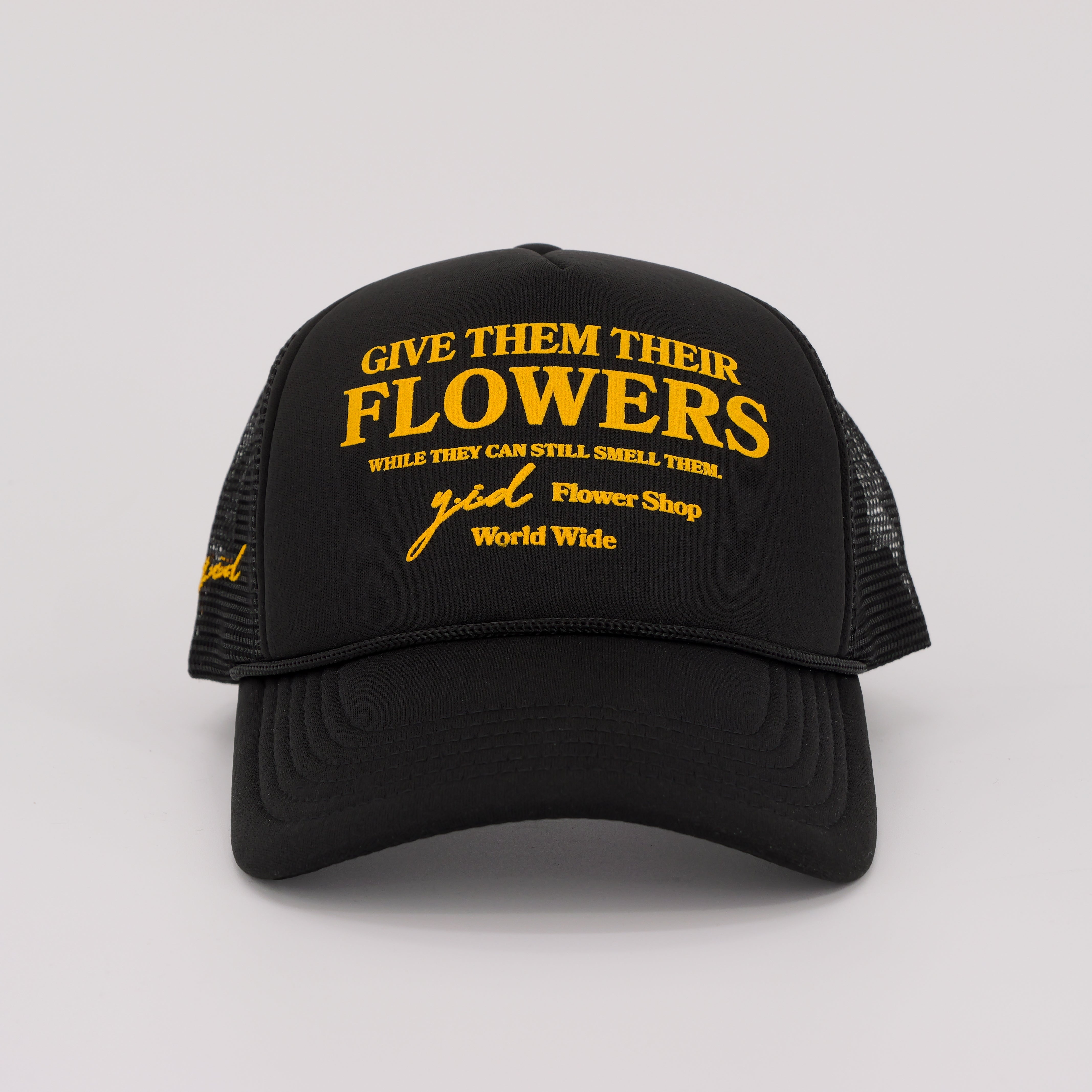 Shop Flower Trucker Hat | Women's Lifestyle by Lace Brick Design