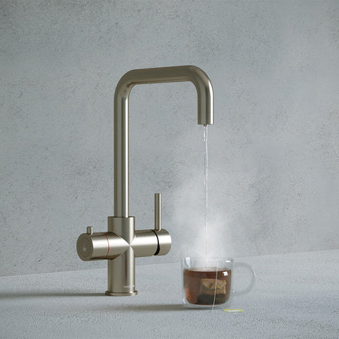 a 3-in-1 brushed nickel tap with boiler and filter