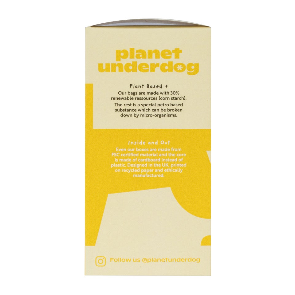 120 Planet Underdog Compostable Dog Poop Bags - Yellow Box