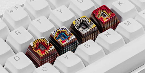 Artisan Keycaps sur un clavier mécanique