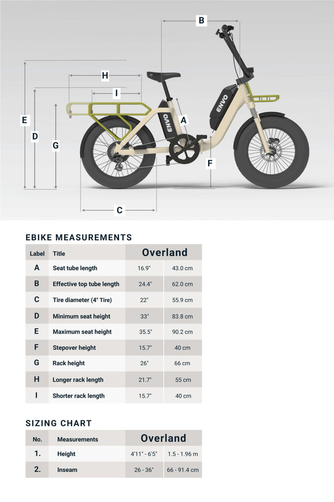 Flex Overland Sizing Chart