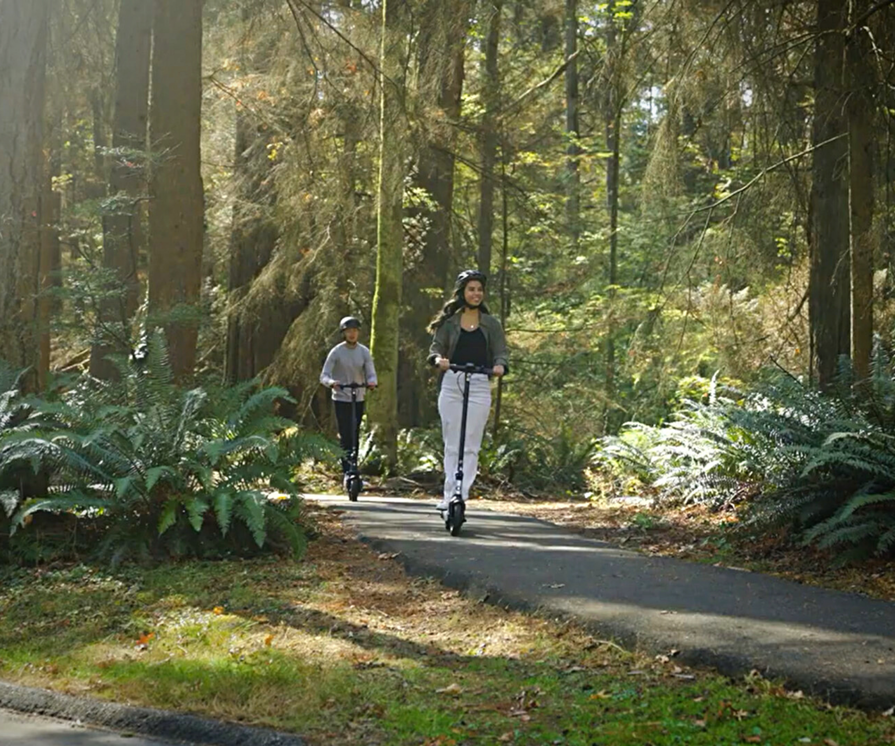 Riding electric scooters in national park | ENVO