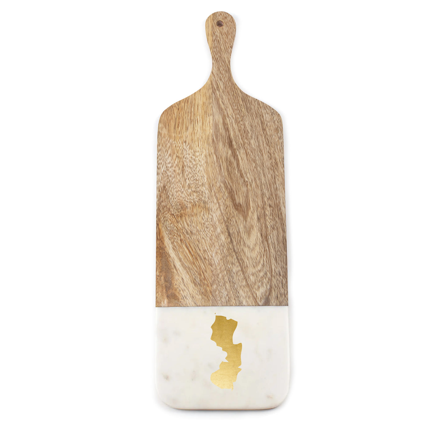 State Marble and Wood Charcuterie Board