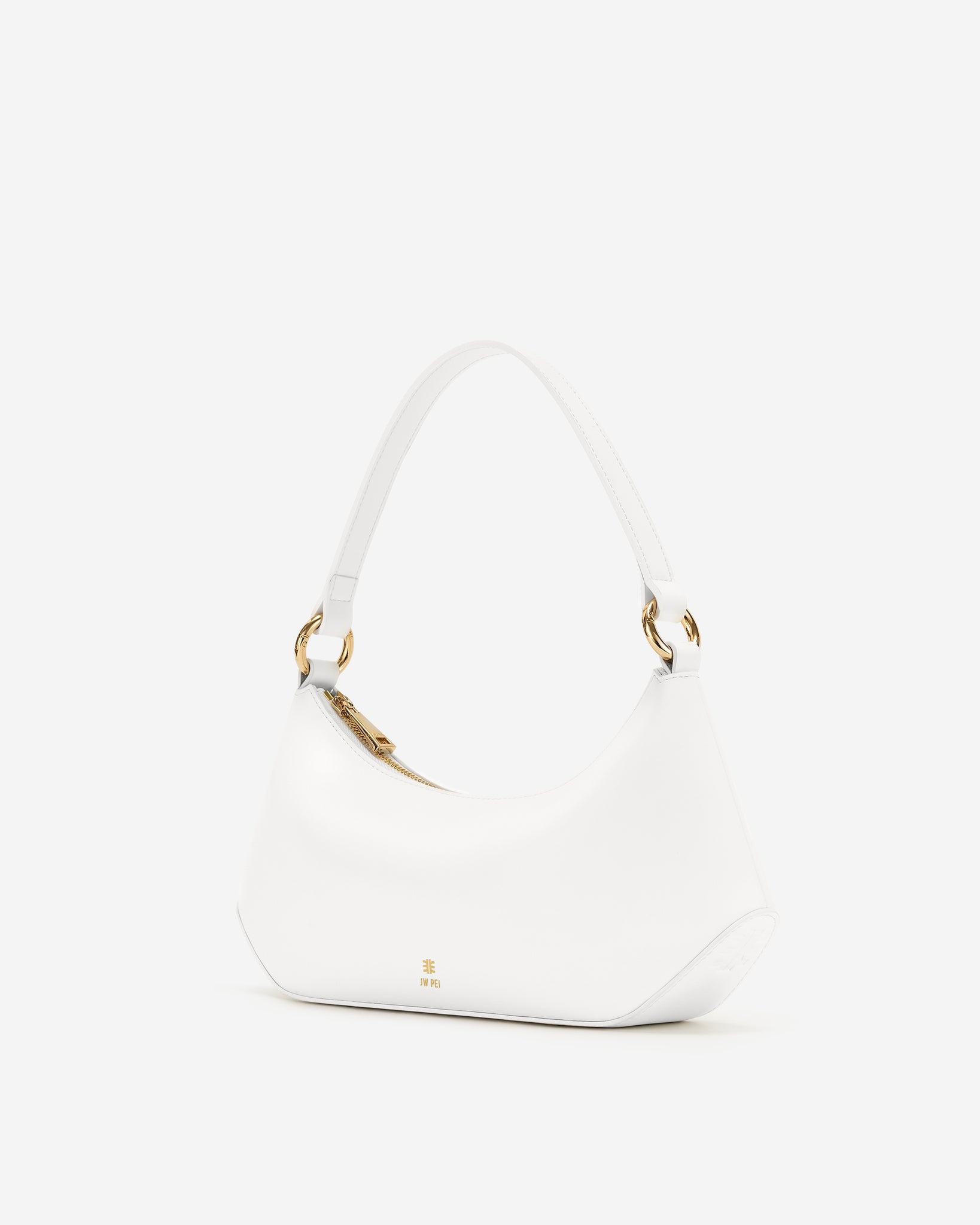 Gabbi Crushed Ruched Hobo Handbag - White Online Shopping - JW Pei