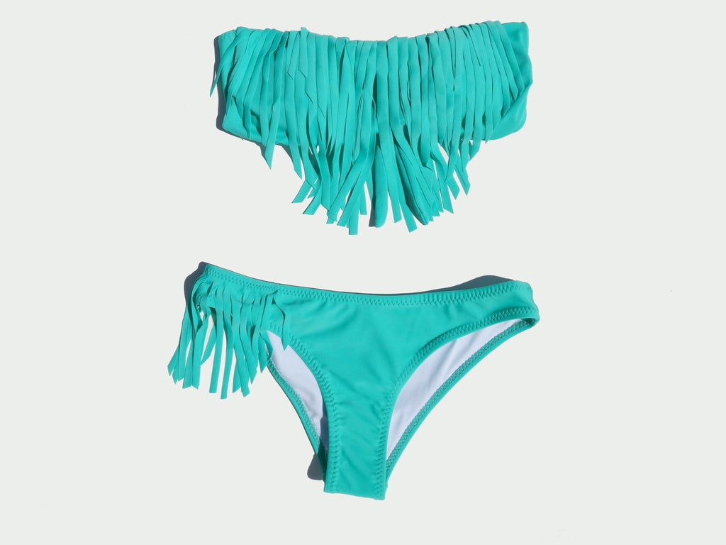 fringe bandeau bikini