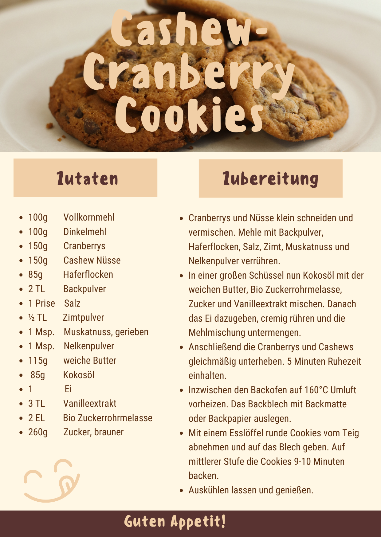 Cashew Cranberry Cookies Rezept