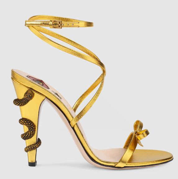 gucci snake heel sandals