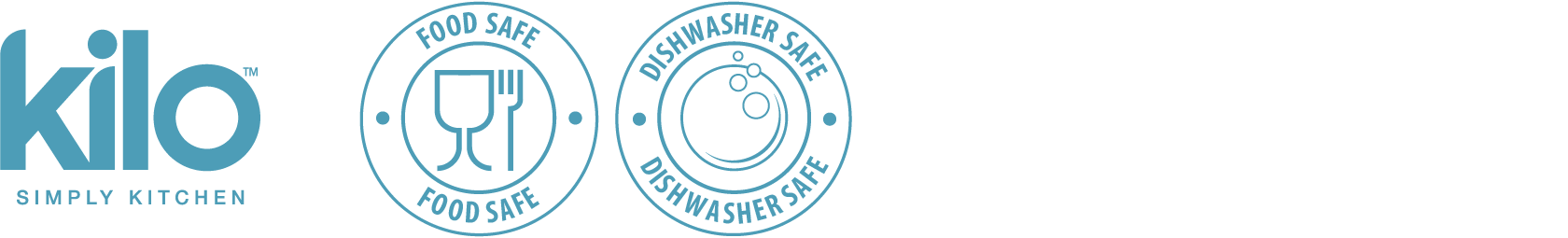 Kilo food and dishwasher safe logo