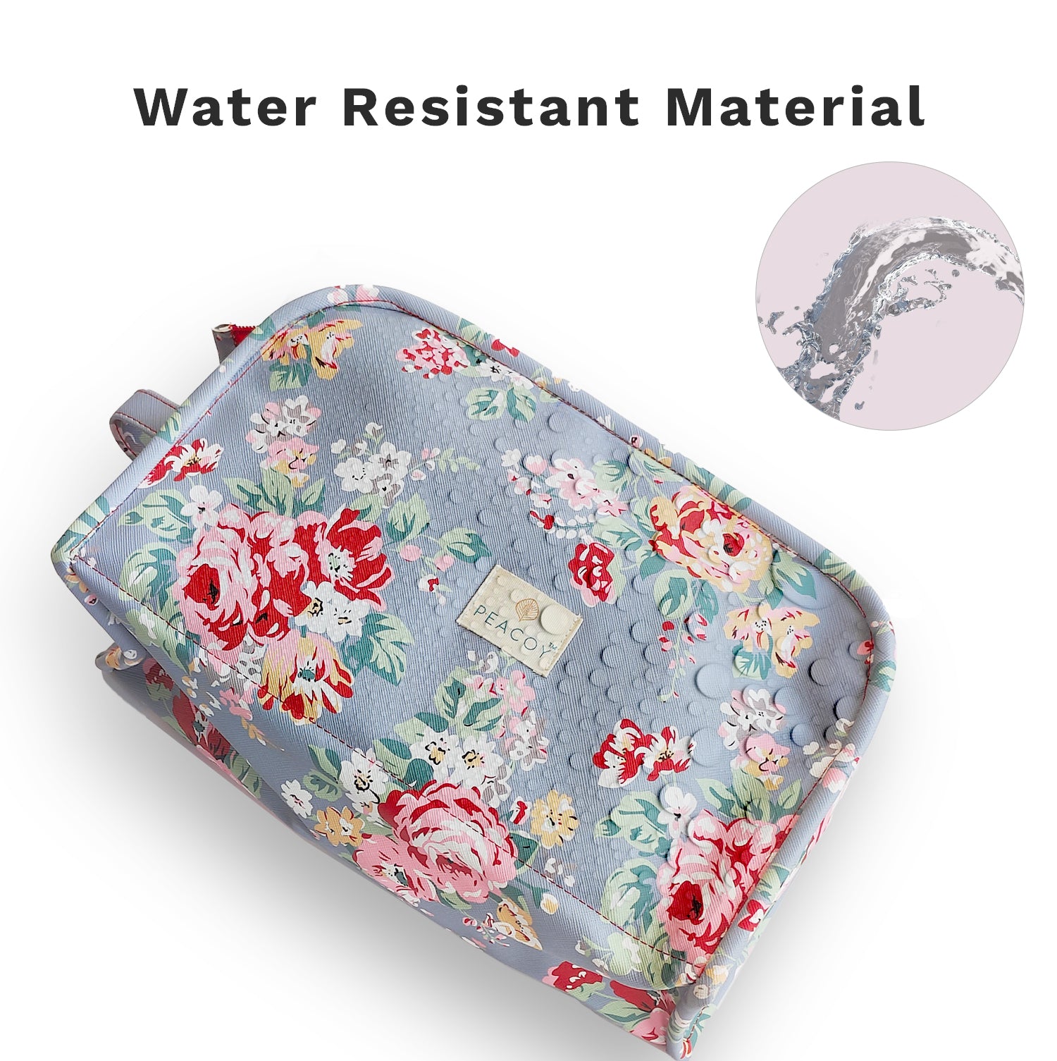 Blue Floral Essentials Makeup Pouch, Cosmetic Bag Stylish Pouch for Makeup  Accessories Travel Organiser Vanity Kit Stati