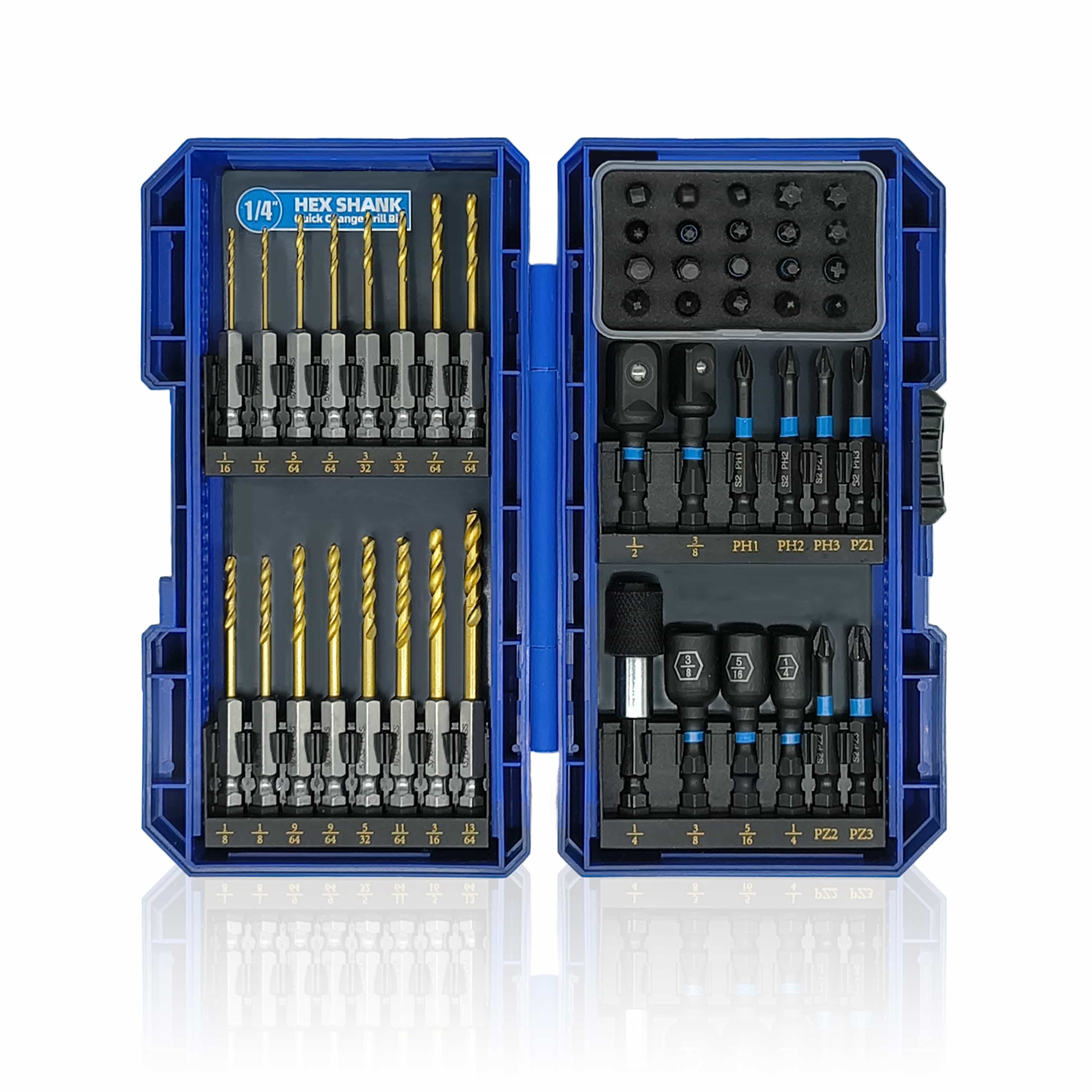Handree 48 Pcs Impact Drill and Driver Sets
