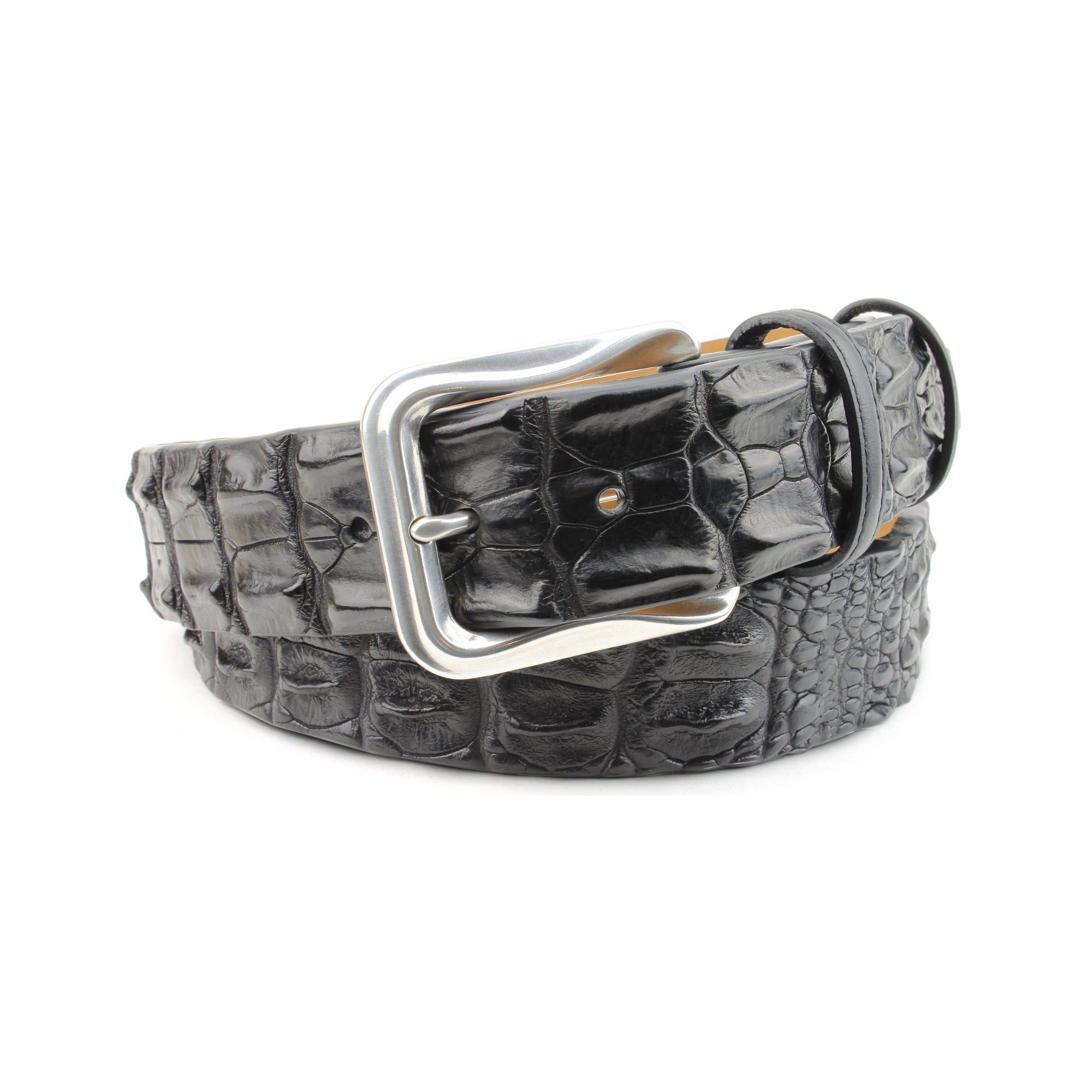 Black Porosus Crocodile Back Belt | Elliot Rhodes Ltd | Reviews on Judge.me