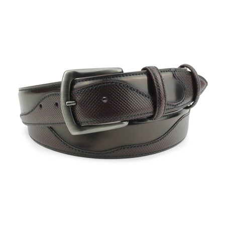 Mens Smart Black Leather Jeans Belt