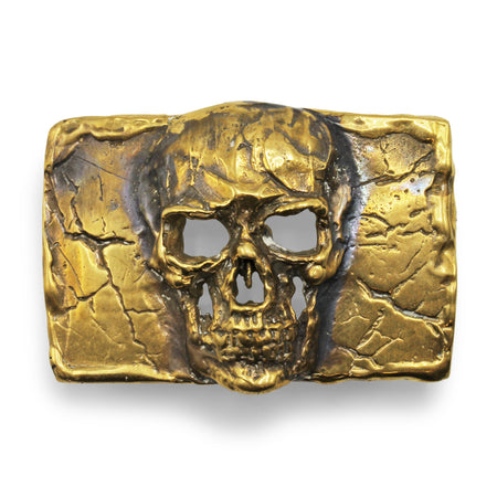 Skull Belt Buckle > Gold Skull Belt Buckle