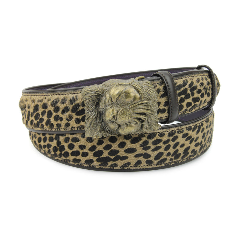 Leopard Print Pony Hair Lion Belt – Elliot Rhodes Ltd