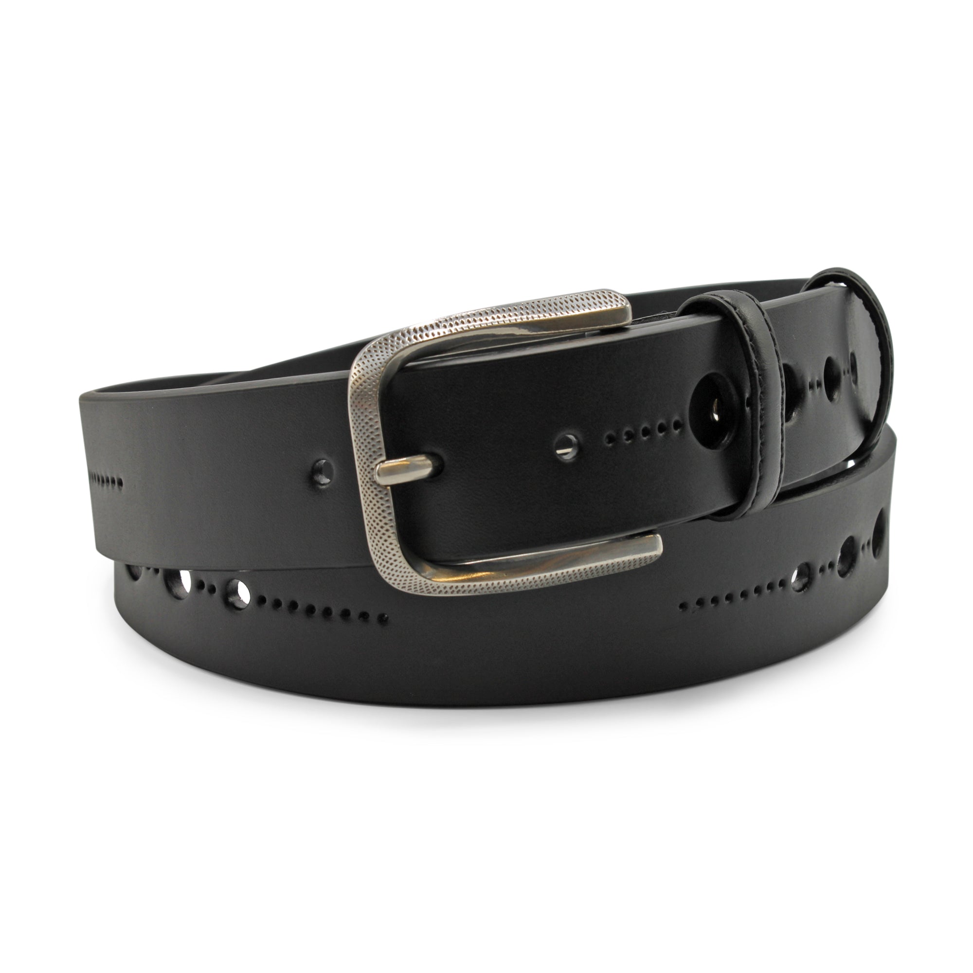 Black 'Herbie' Dimple Prong Belt | Elliot Rhodes Ltd | Reviews on Judge.me