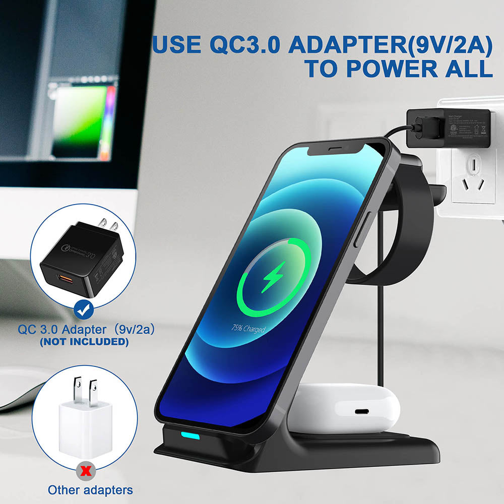 20W Wireless 3 in 1 Charger Stand