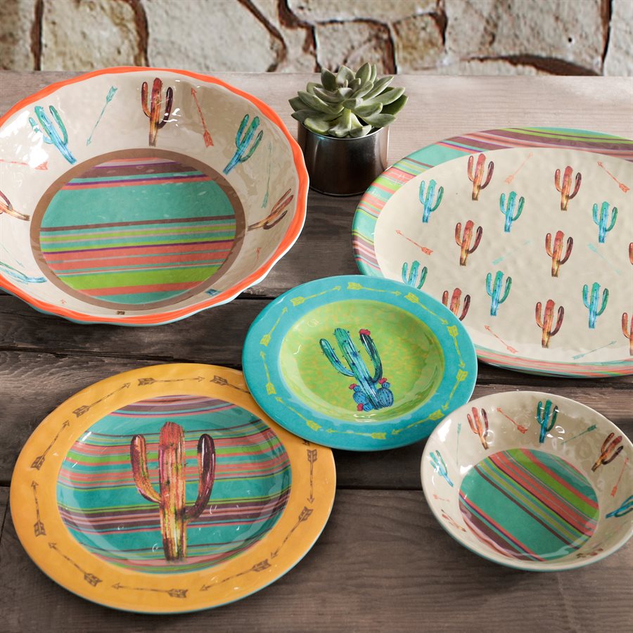 Aztec Bear 14PC Melamine Dinnerware Set – HiEnd Accents