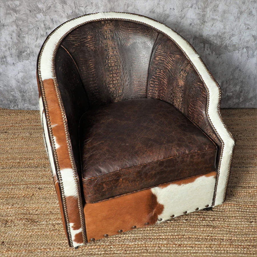 Adorable Western Decor Mini Cowhide Coasters Set 8 Storage Box