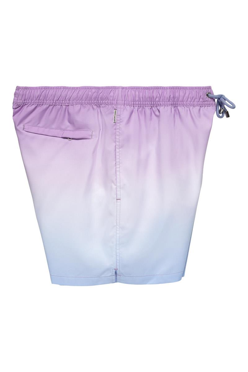 Classic Swimming Trunks, Blue/Lilac Dip Dye